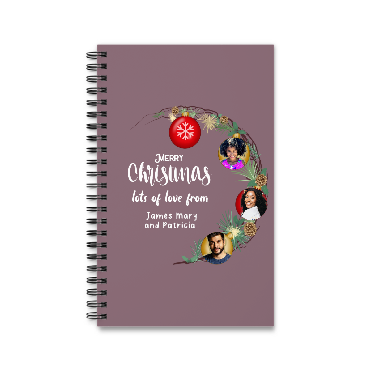 Frohe Weihnachten Spiralnotizbuch