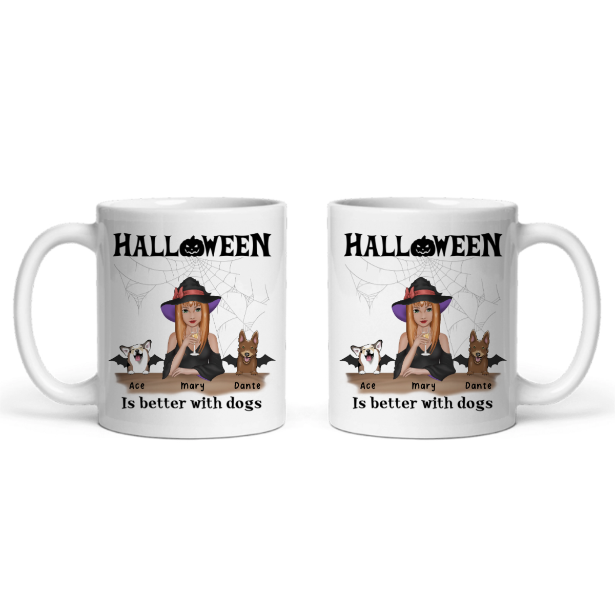 Halloween ist besser mit Hunden Keramiktasse