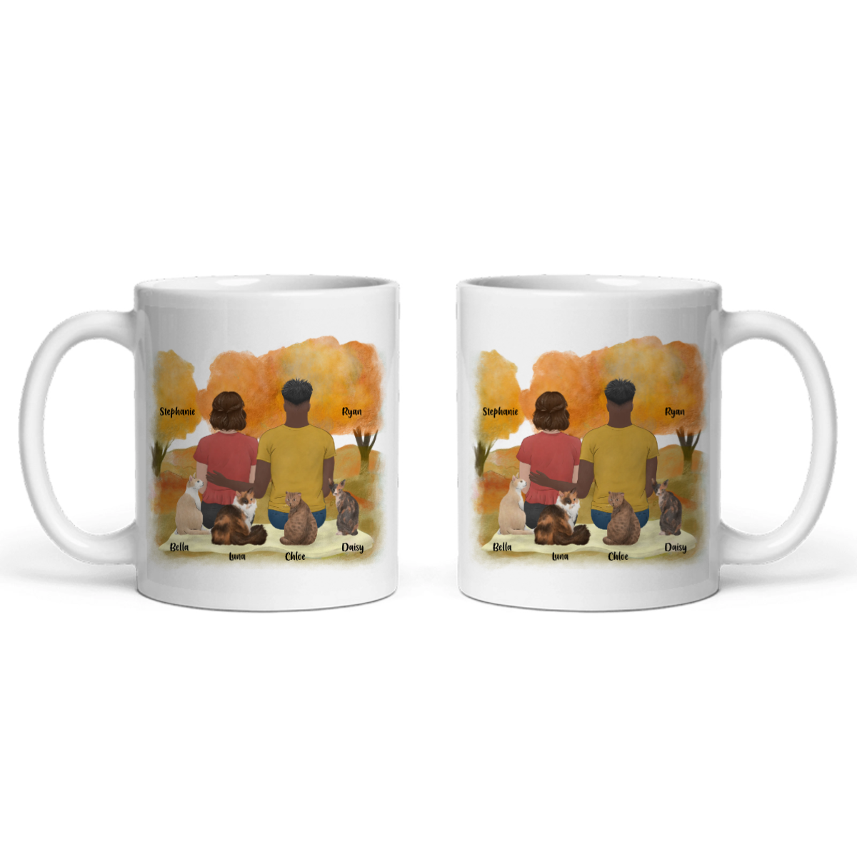 Du, ich und die Katzen Keramiktasse