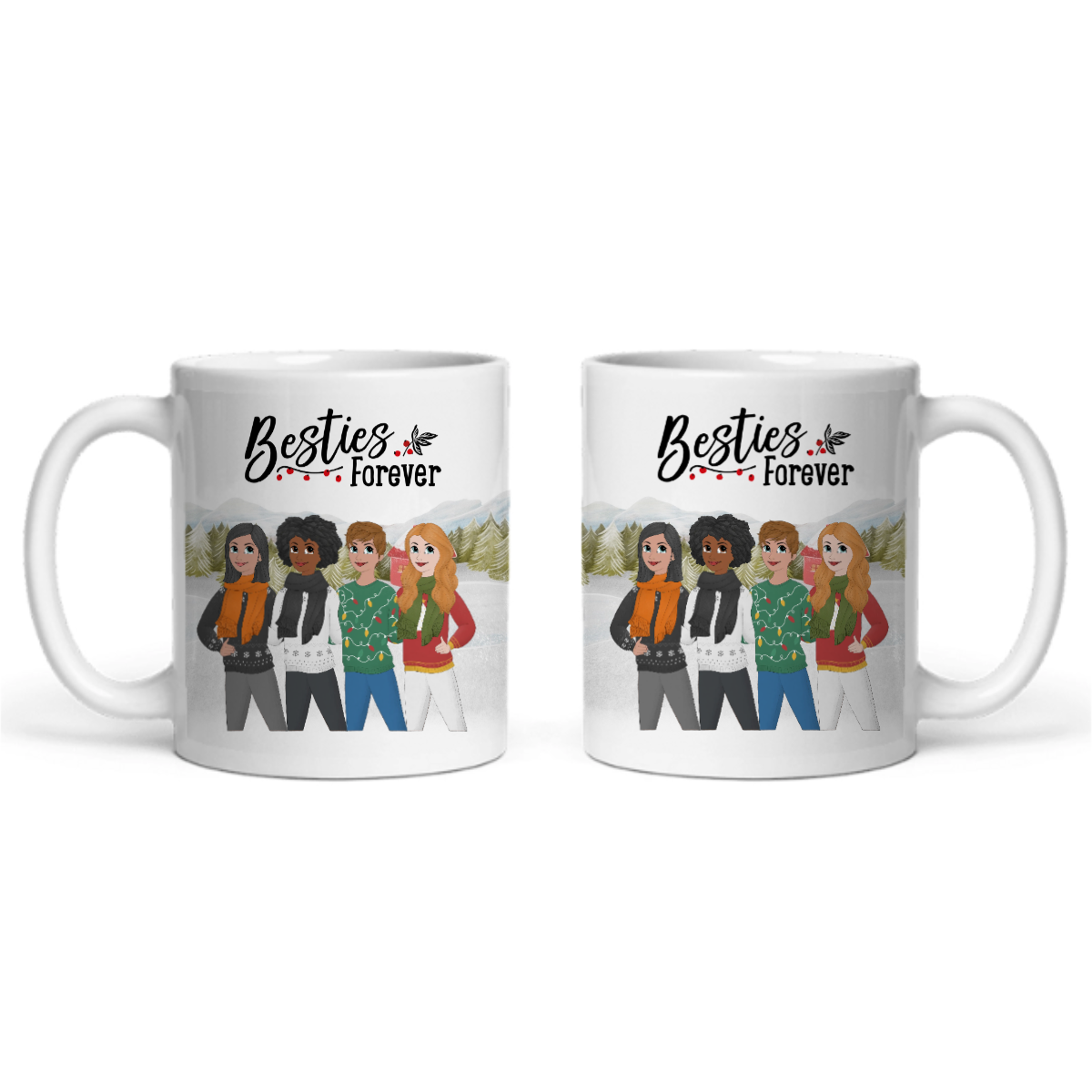 Besties Forever Weihnacht Keramiktasse