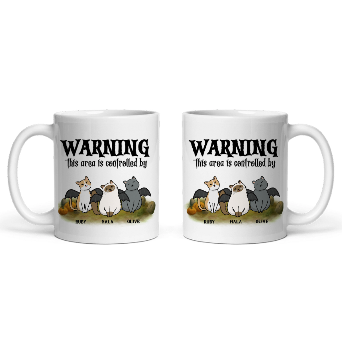 Achtung Bereich kontrolliert Halloween Keramiktasse