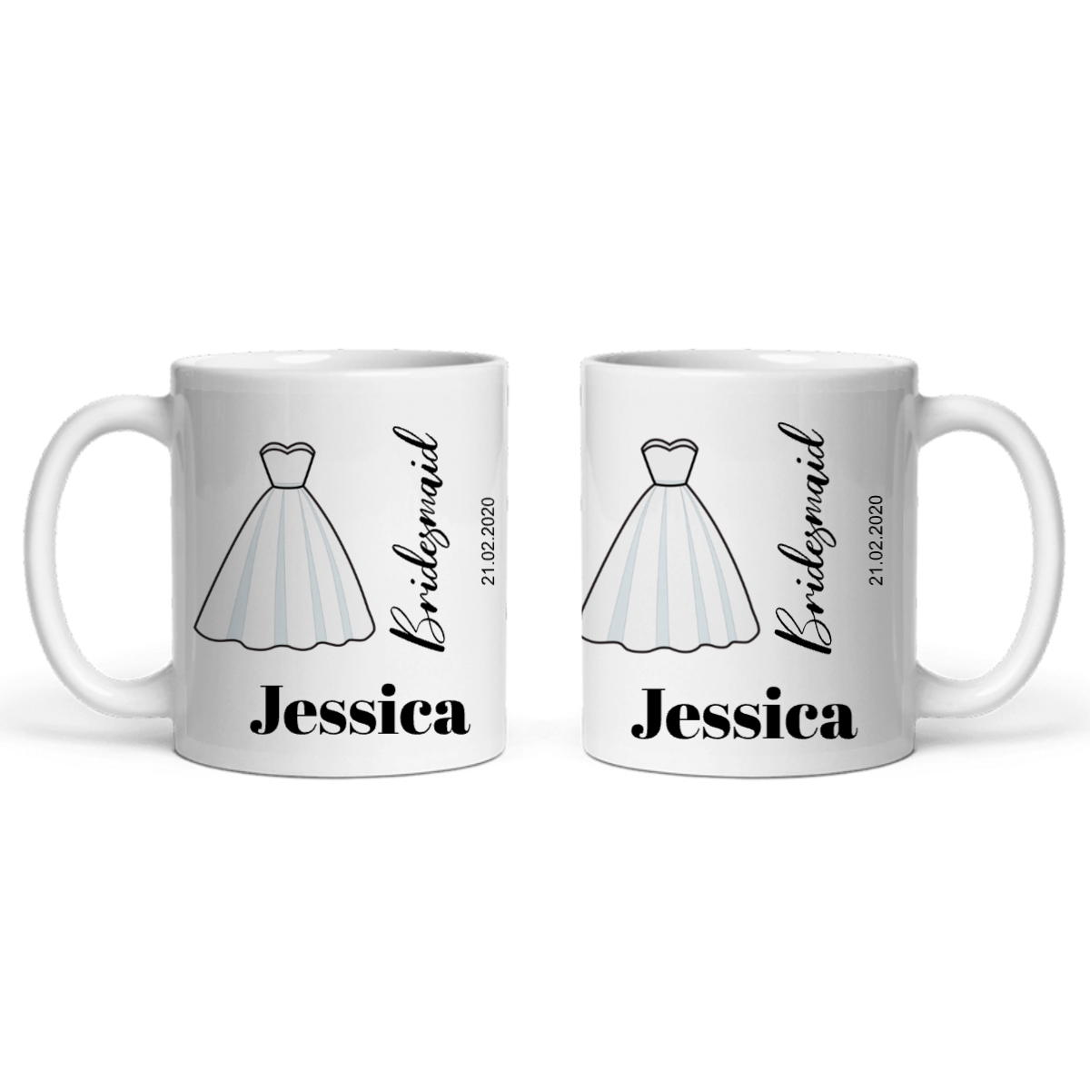 Bräutigam/Brautjungfer Keramiktasse