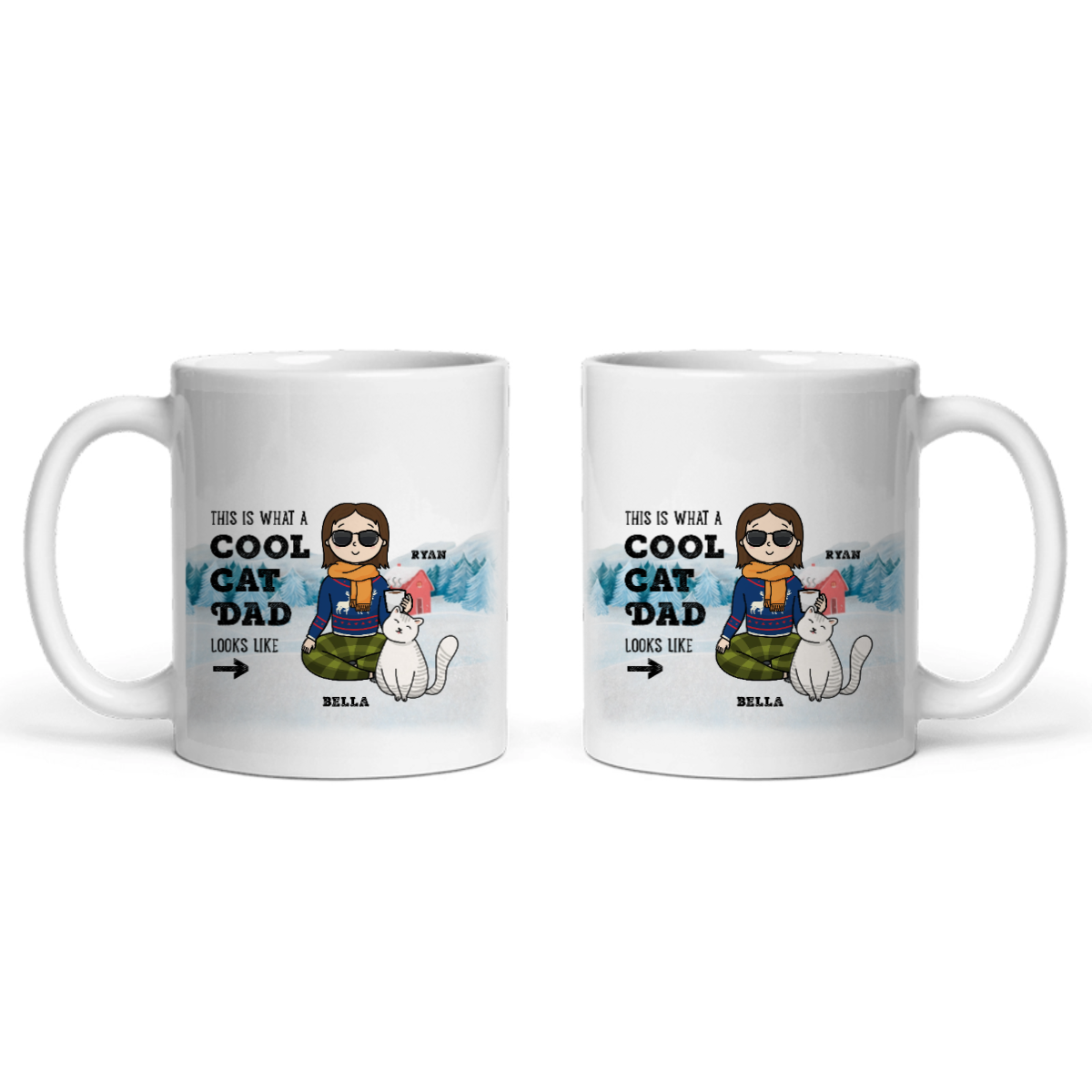 Cooler Haustierpapa Weihnacht Keramiktasse