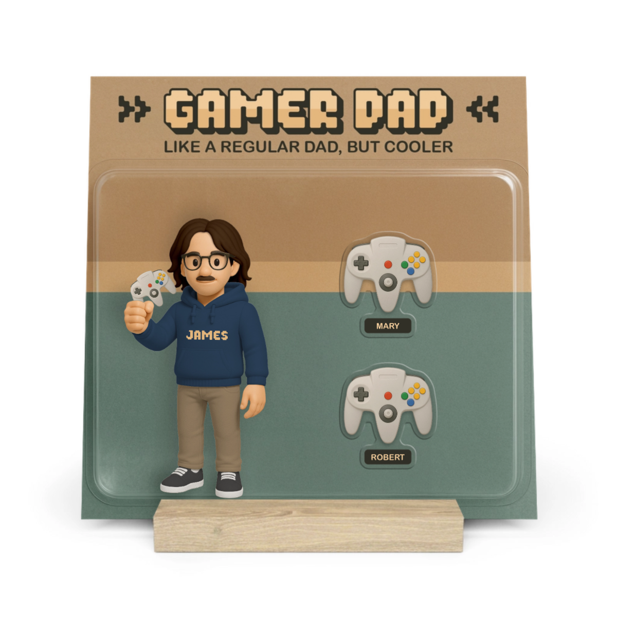Gamer Papa Galerietafel mit Ständer
