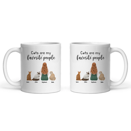 Katzen sind meine Lieblingsmenschen Keramiktasse