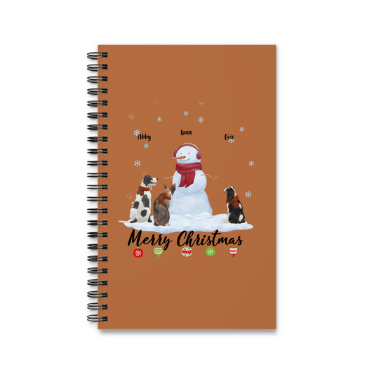 Frohe Haustier Weihnachten Spiralnotizbuch