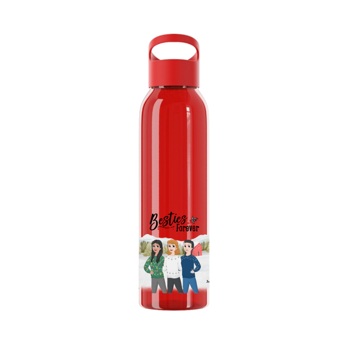 Besties Forever Weihnacht Wasserflasche 650 ml