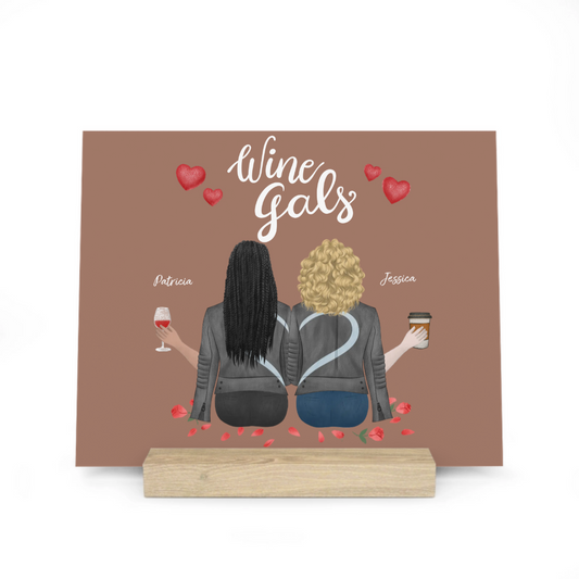 Wine Girls Galerietafel mit Ständer