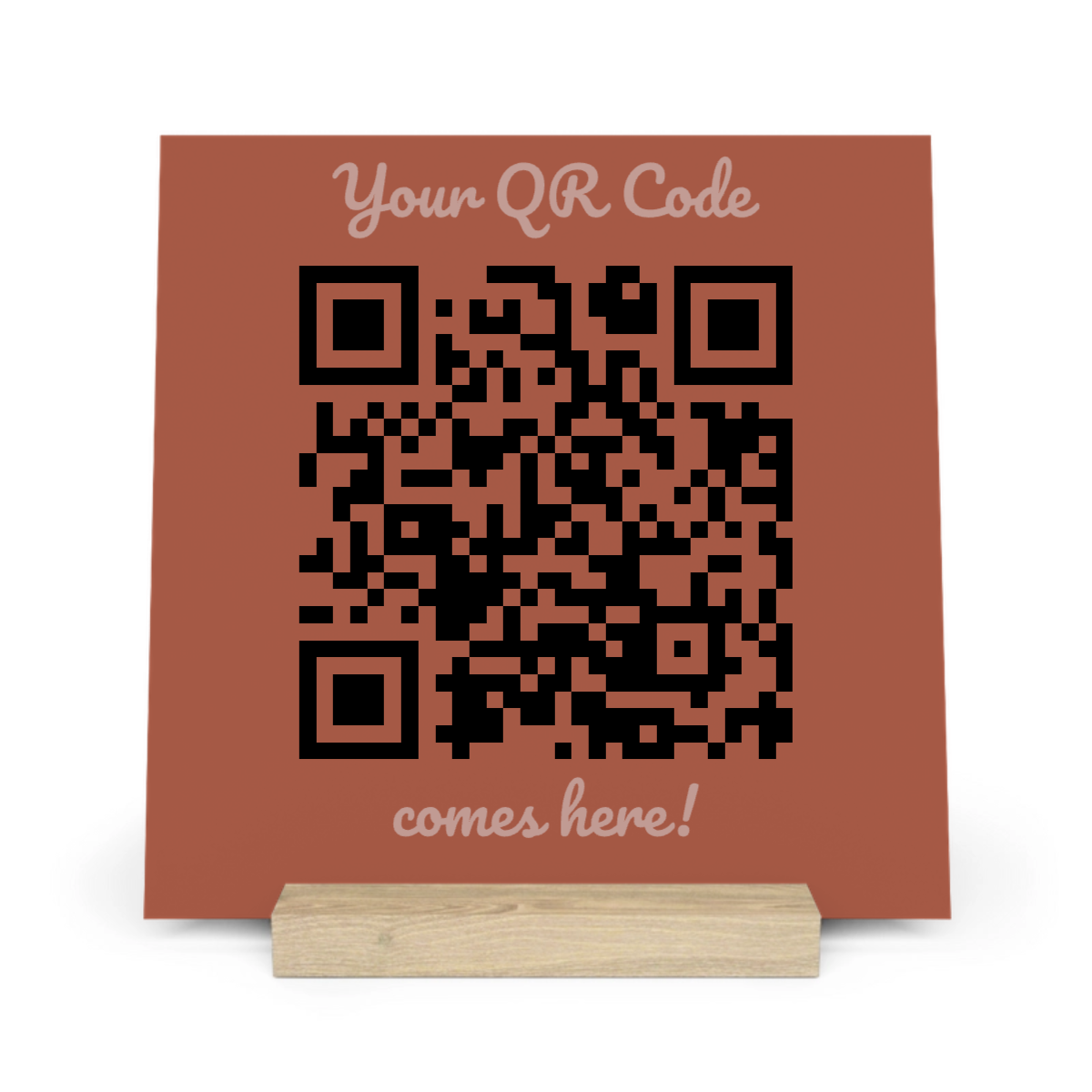 Dein QR Code Galerietafel mit Ständer