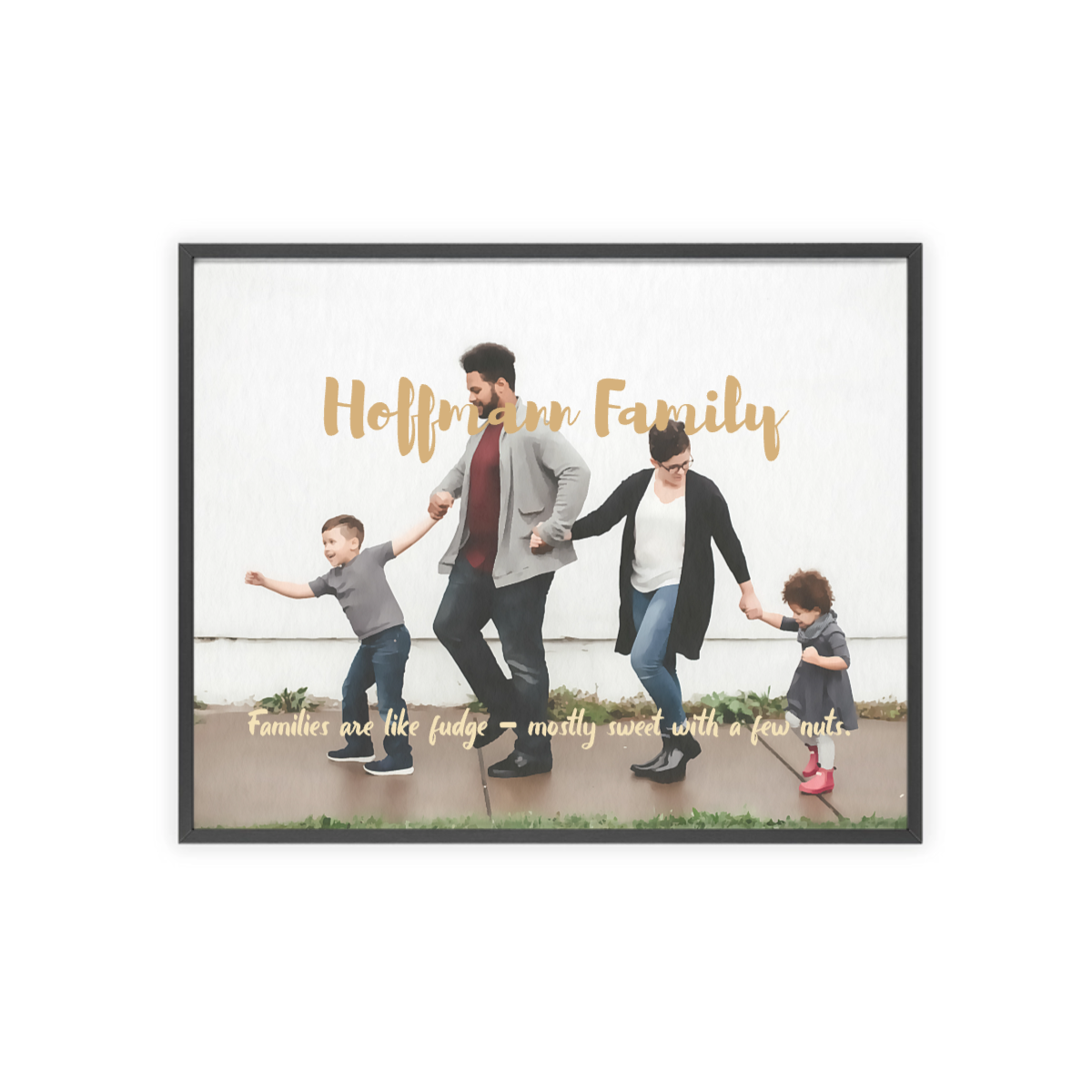 Bild Upload horizontales Poster mit Holzrahmen