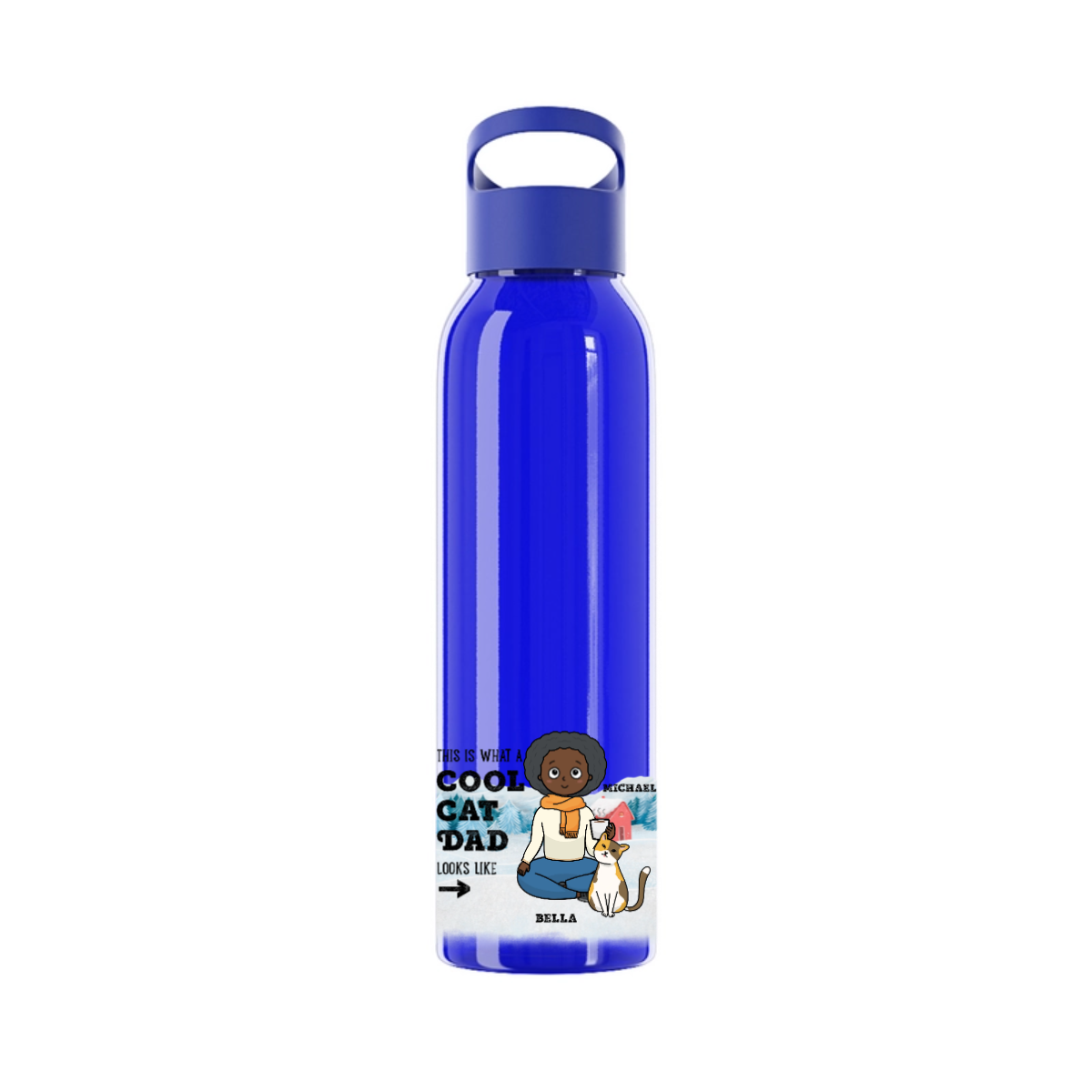 Cooler Haustierpapa Weihnacht Wasserflasche 650 ml