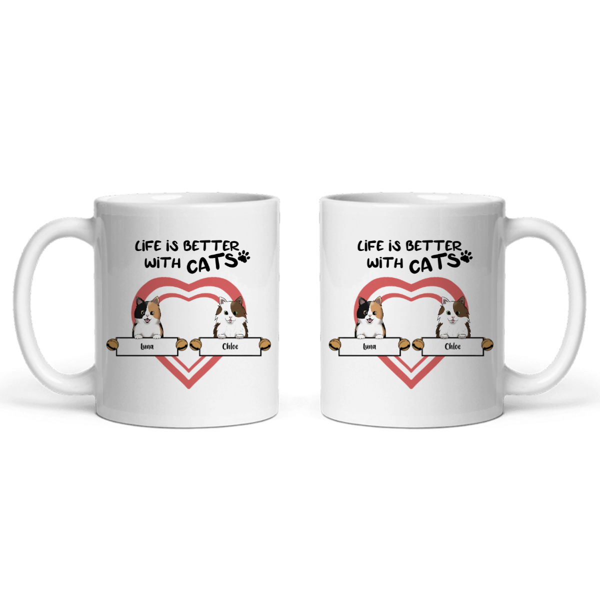 Das Leben ist besser mit Katzen Keramiktasse