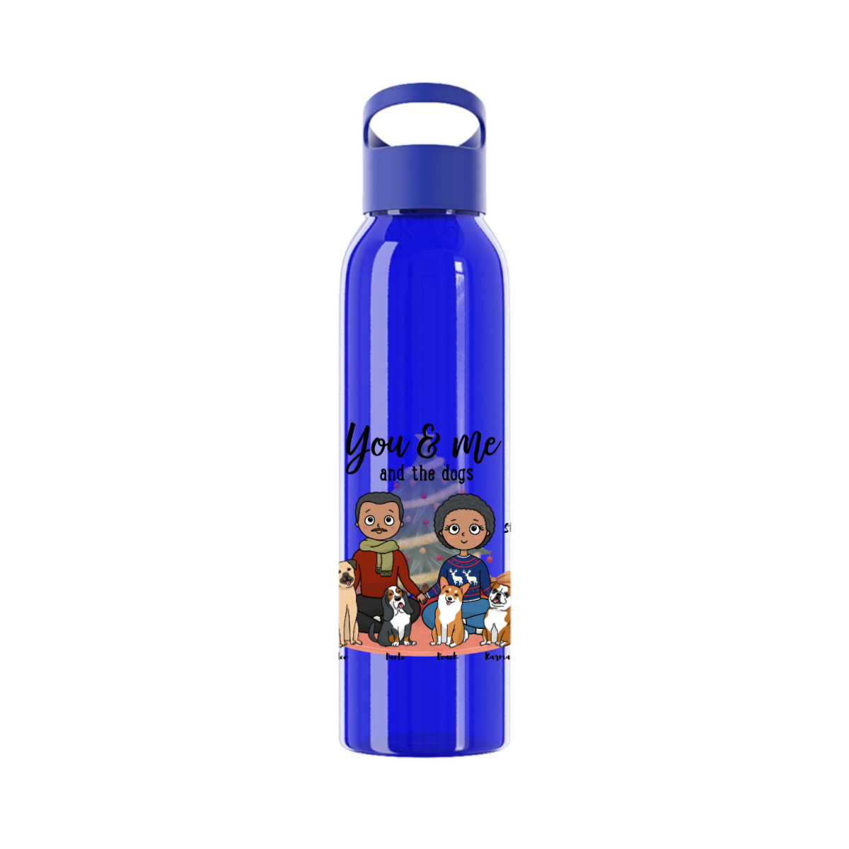Du, ich und die Hunde Weihnacht Wasserflasche 650 ml