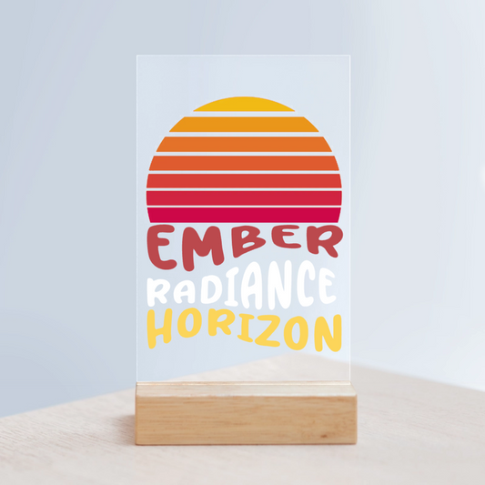 Sonnenschein Acrylschild mit Holzständer