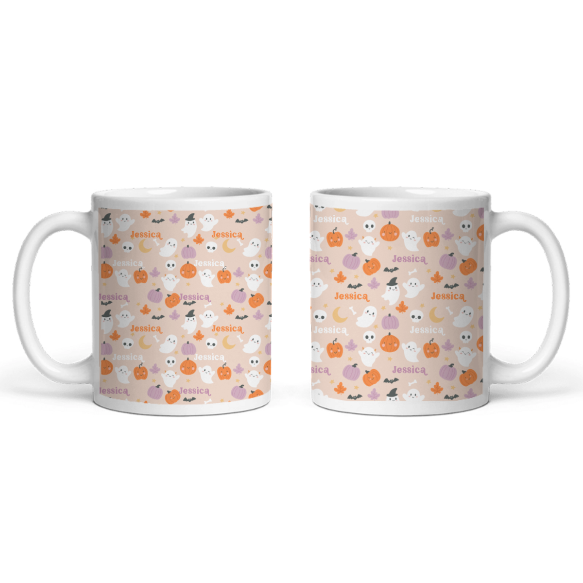 Namensmuster Halloween Keramiktasse