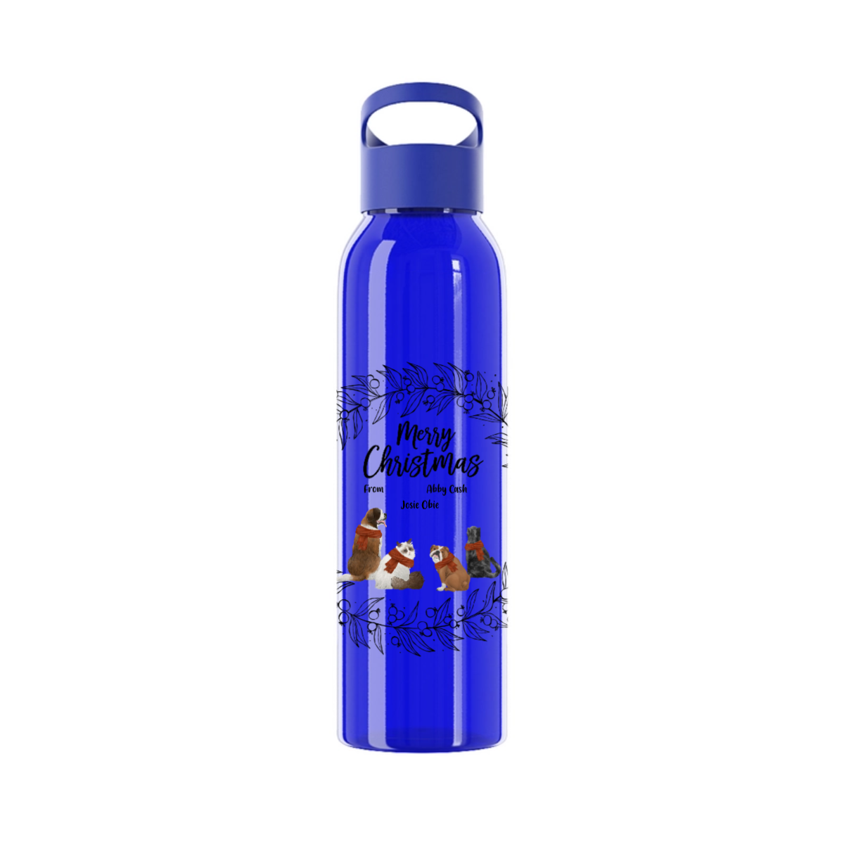 Frohe Haustier Weihnachten Wasserflasche 650 ml