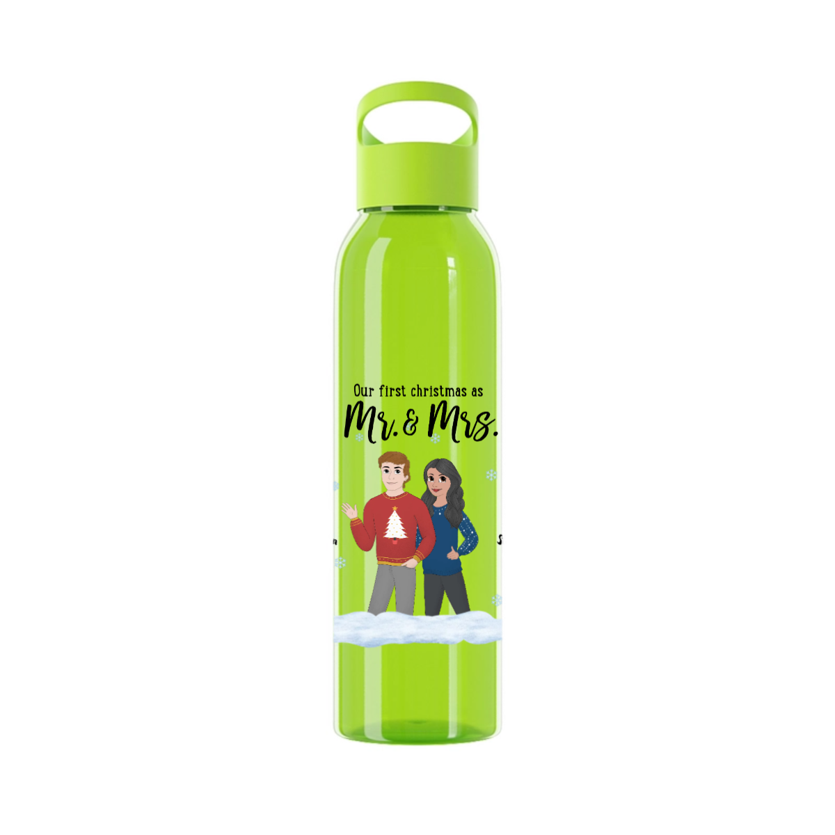 Unser erstes Weihnachten als  Ms and Mrs Wasserflasche 650ml