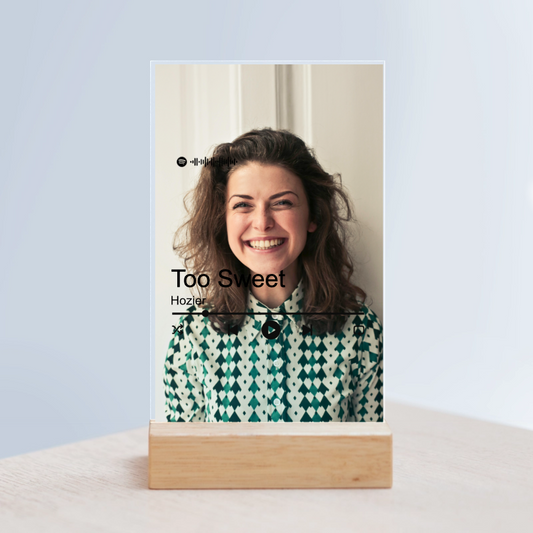 Unser Lieblingslied Acrylschild mit Holzständer