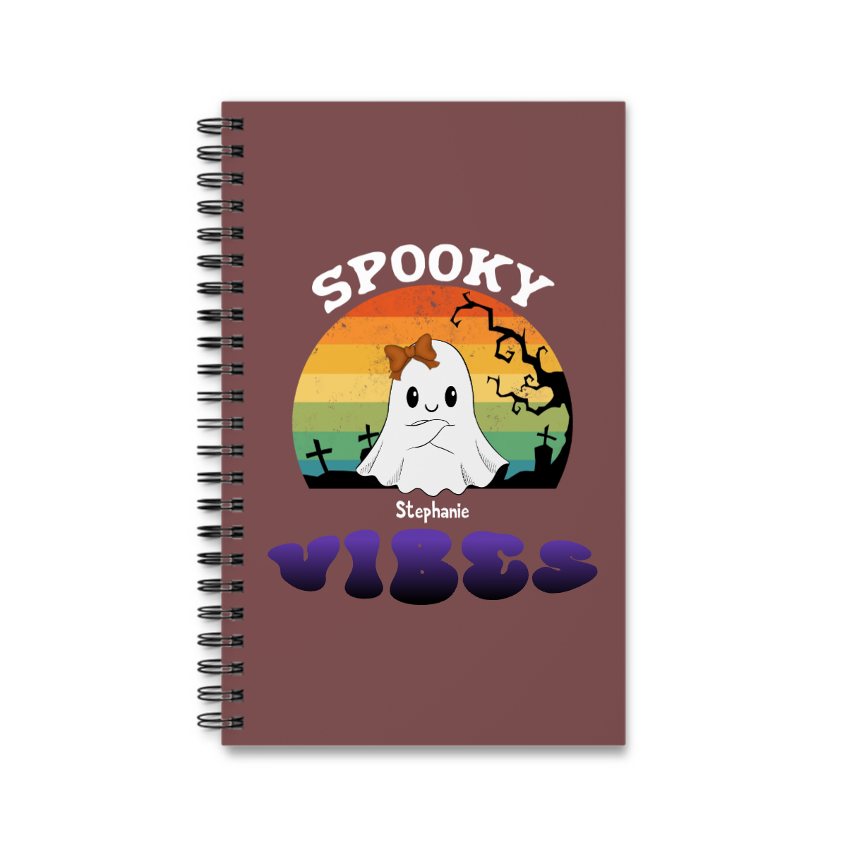 Gruselige Vibes Halloween Spiralnotizbuch