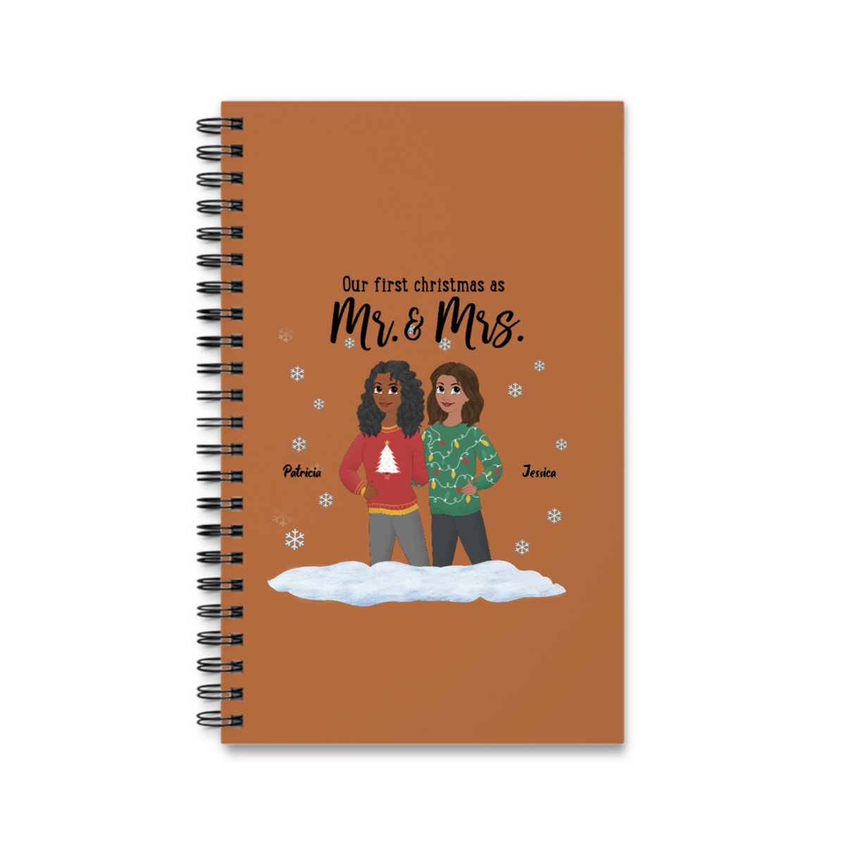 Unser erstes Weihnachten als Ms and Mrs Spiralnotizbuch