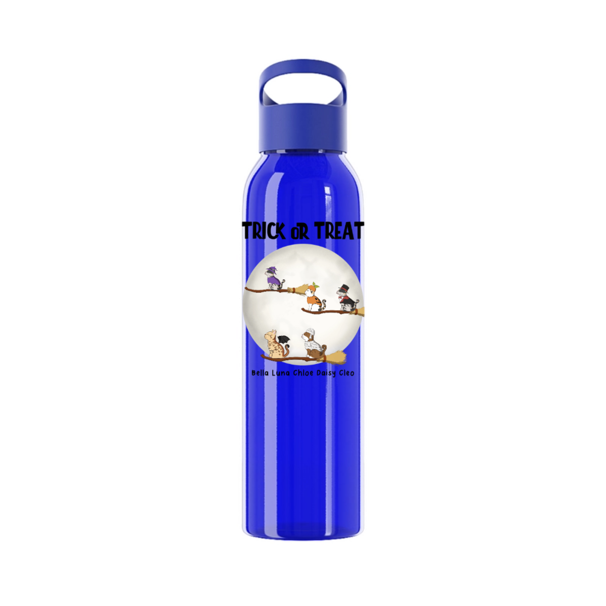 Süßes oder Saures Katzen Halloween Wasserflasche 650 ml