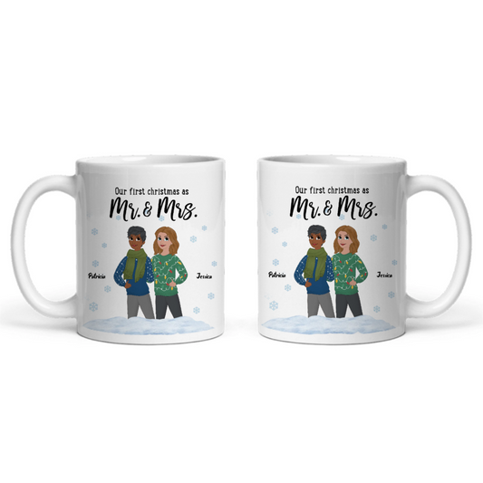 Unser erstes Weihnachten als Ms and Mrs Keramiktasse
