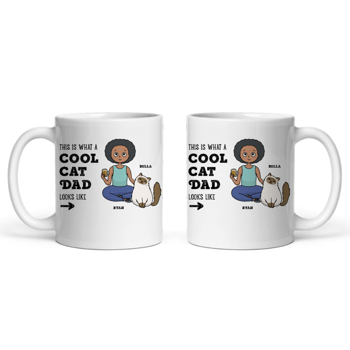 Cooler Katzen Papa Keramiktasse