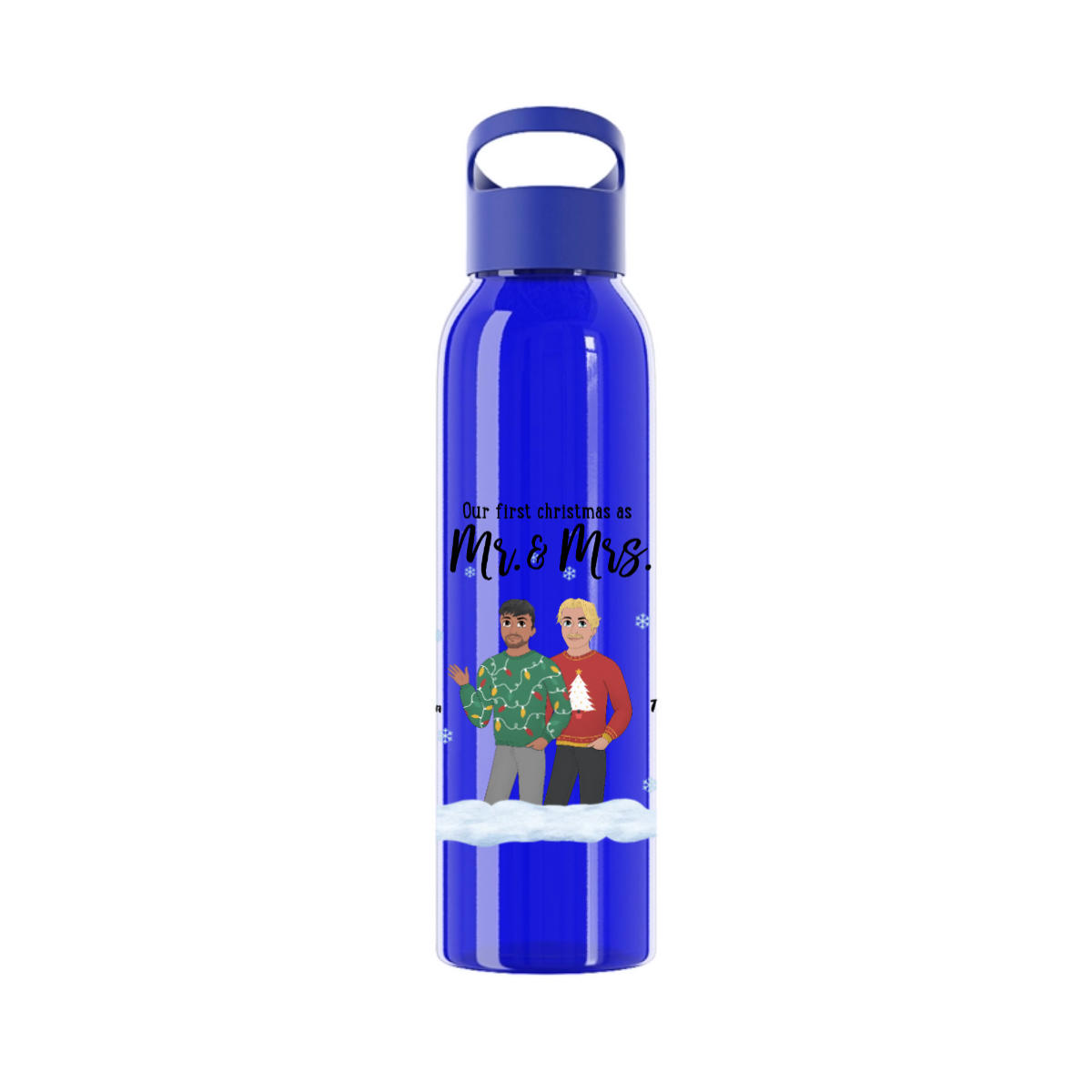 Unser erstes Weihnachten als  Ms and Mrs Wasserflasche 650ml