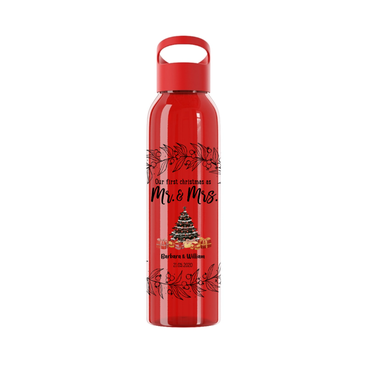 Unser erstes Weihnachten als Partner Wasserflasche 650ml