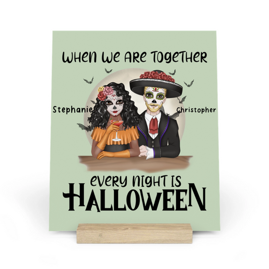 Jede Nacht ist Halloween Galerietafel mit Ständer