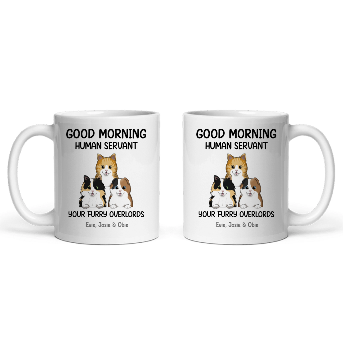Guten Morgen, menschlicher Diener Keramiktasse