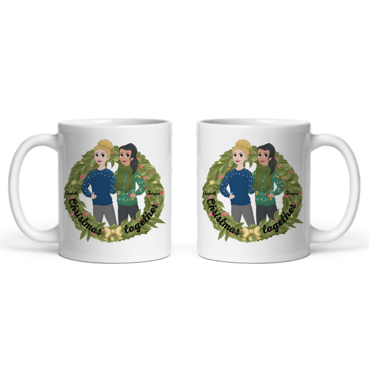 Weihnachten zusammen Keramiktasse