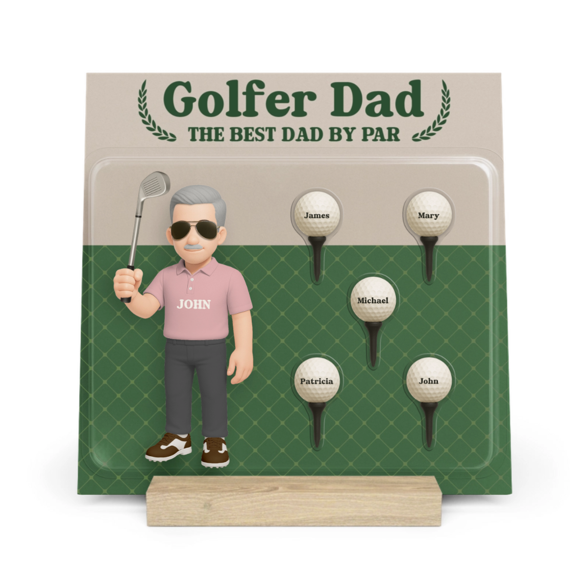 Golfer Papa Galerietafel mit Ständer