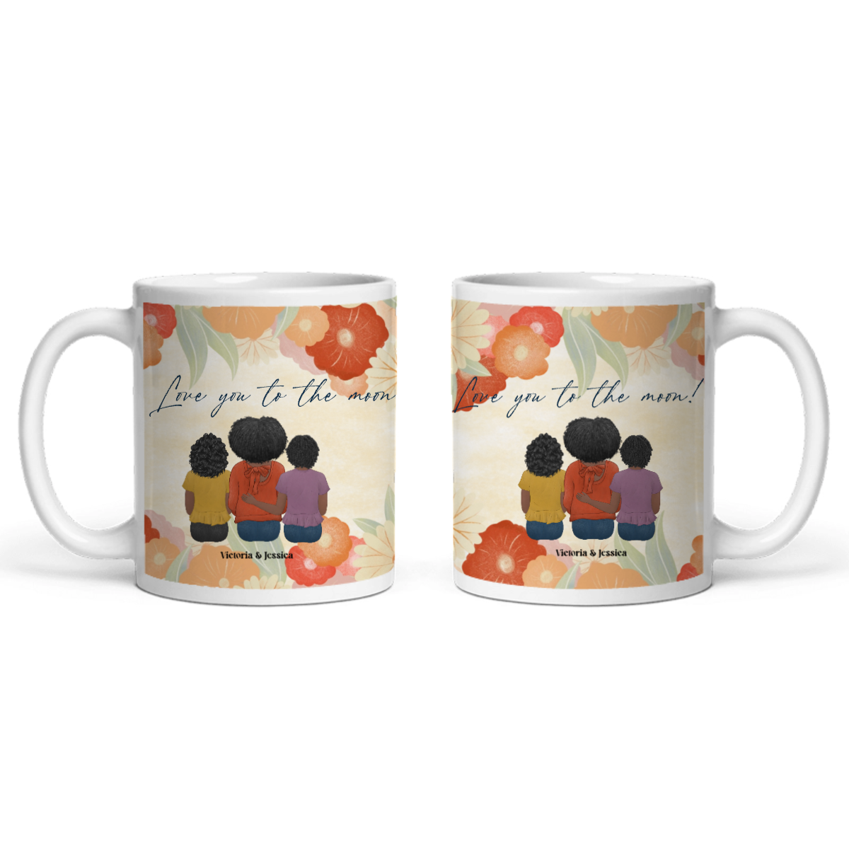 Mutter und Tochter Keramiktasse