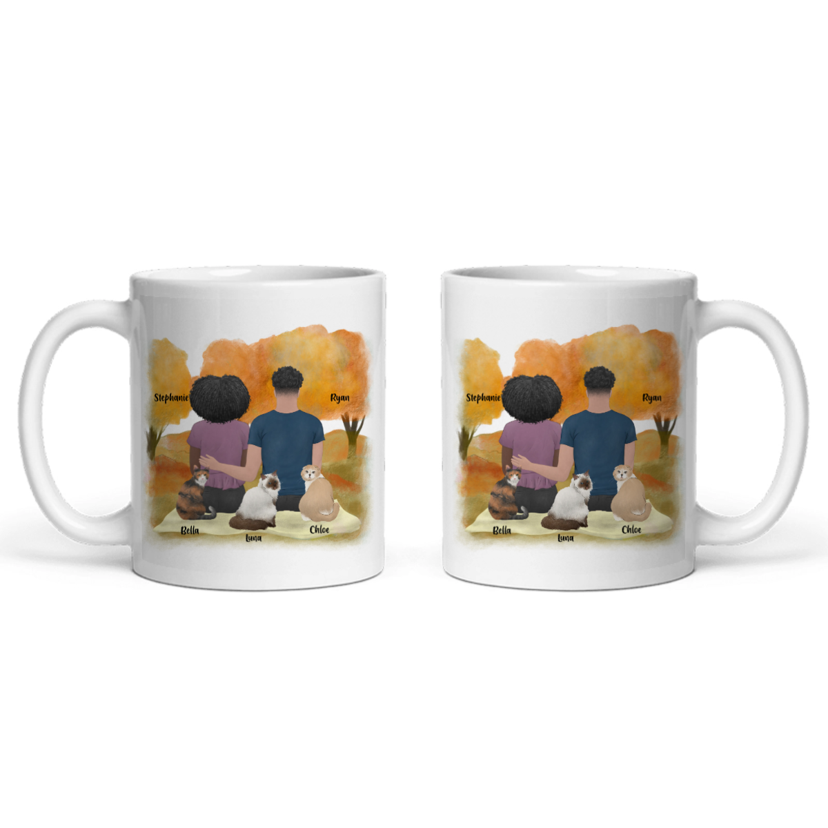 Du, ich und die Katzen Keramiktasse