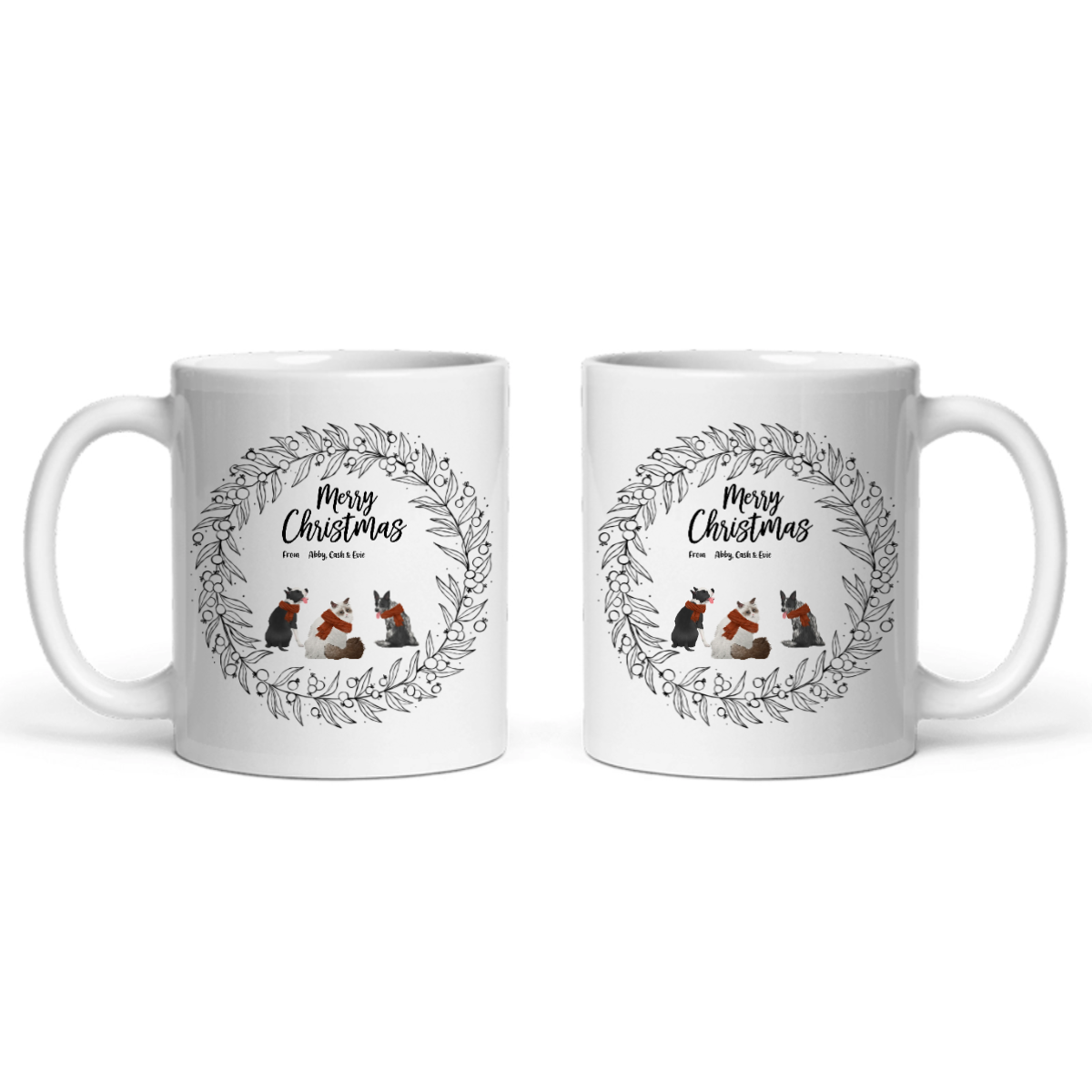 Frohe Haustier Weihnachten Keramiktasse
