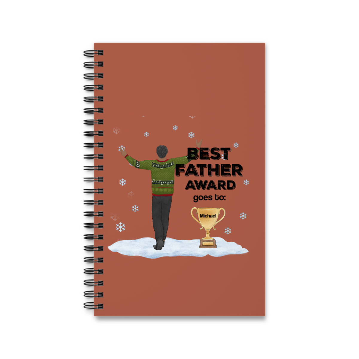 Bester Vater Auszeichnung Weihnacht Spiralnotizbuch