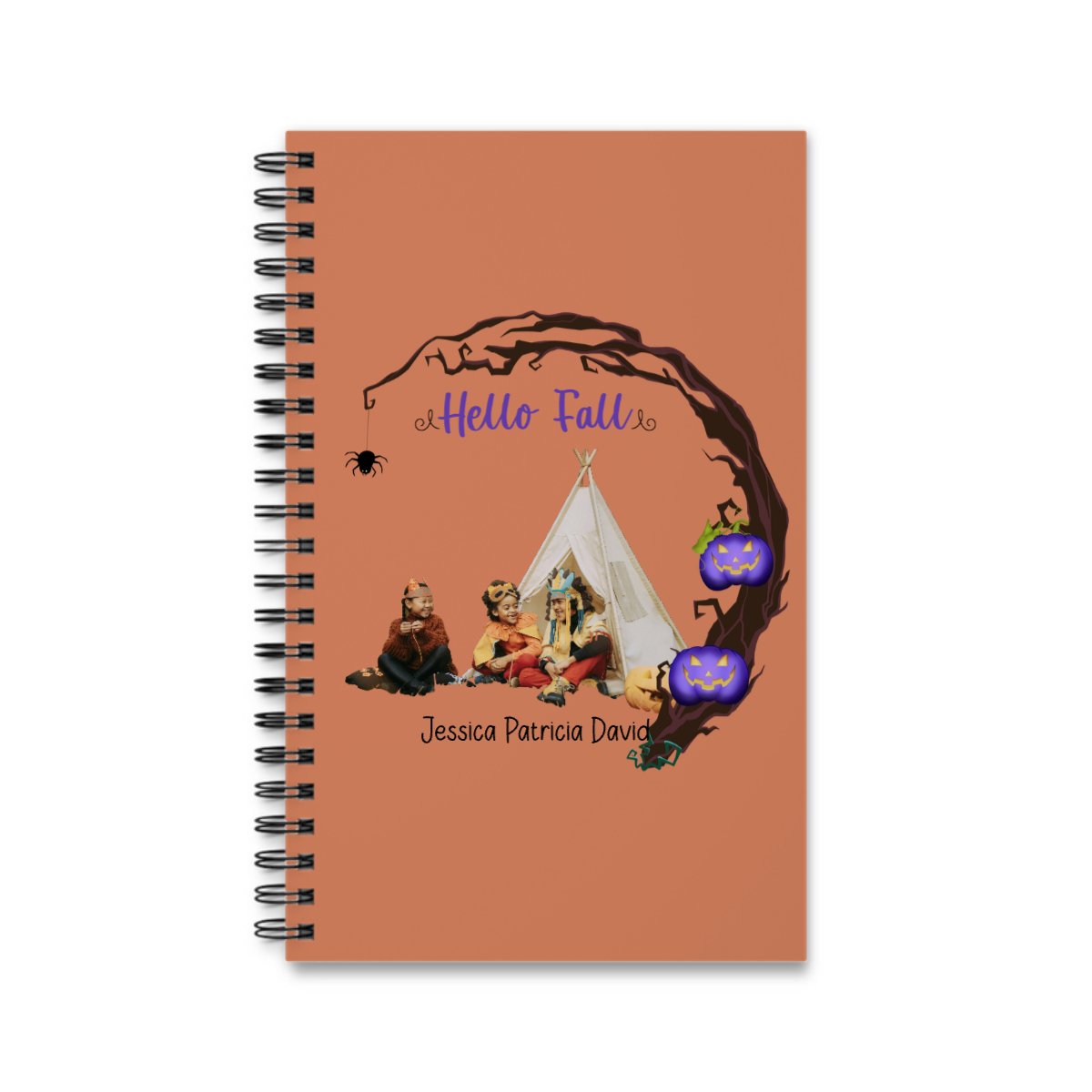 Fröhliches Halloween Spiralnotizbuch
