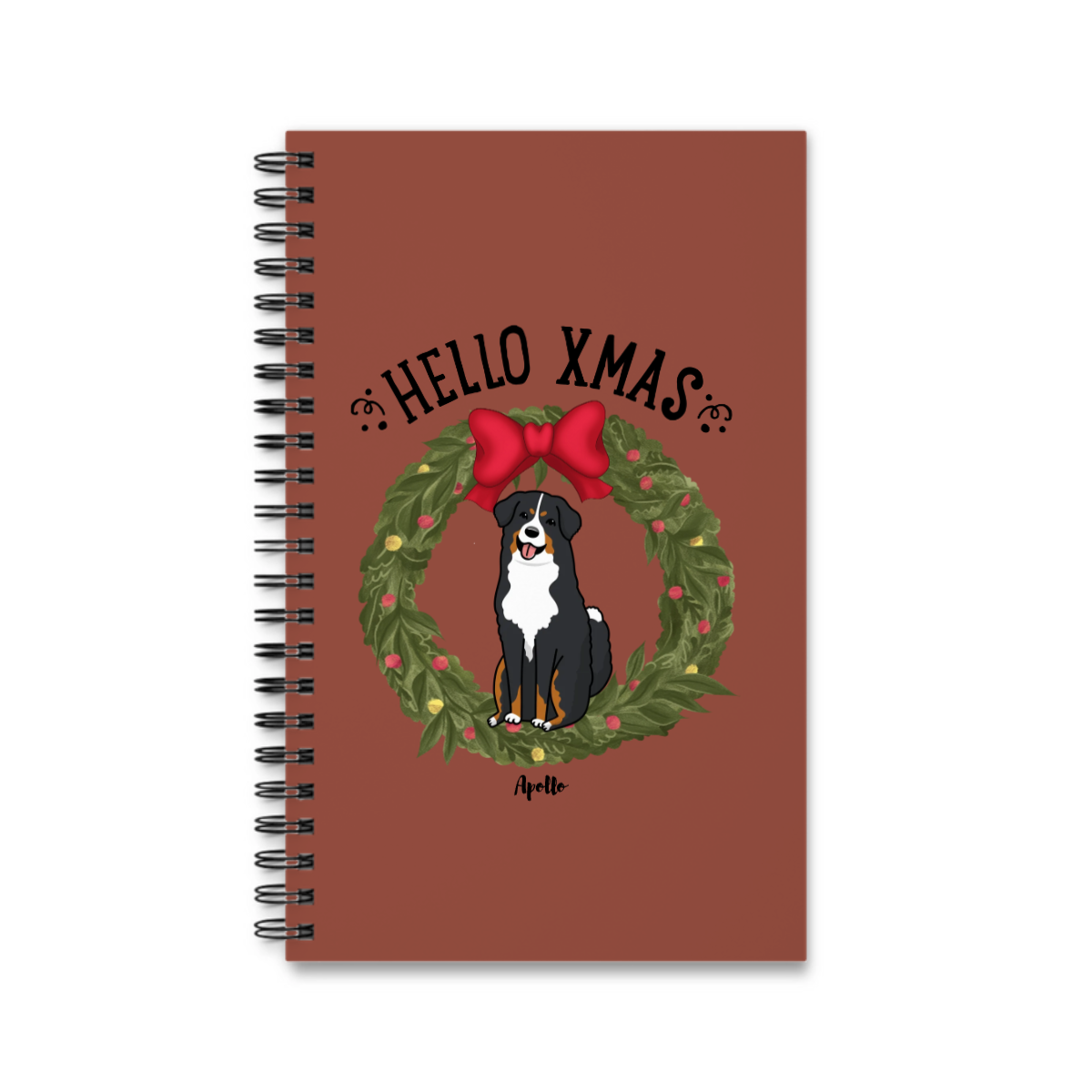 Hallo Xmas Weihnacht Spiralnotizbuch