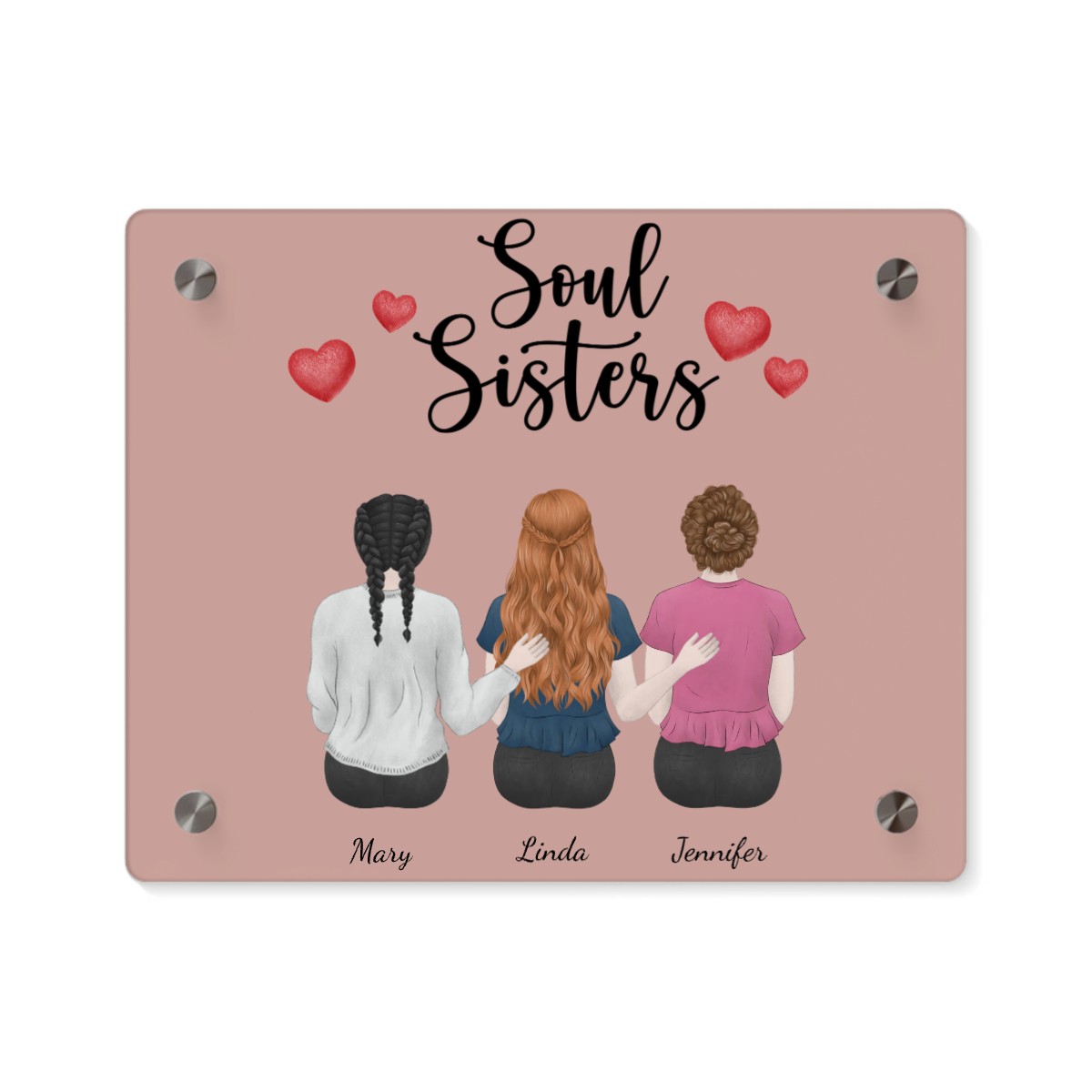 Soul Sisters Acryl Wandkunst Panel
