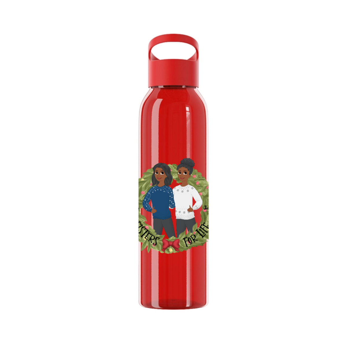 Schwestern fürs Leben Weihnacht Wasserflasche 650 ml