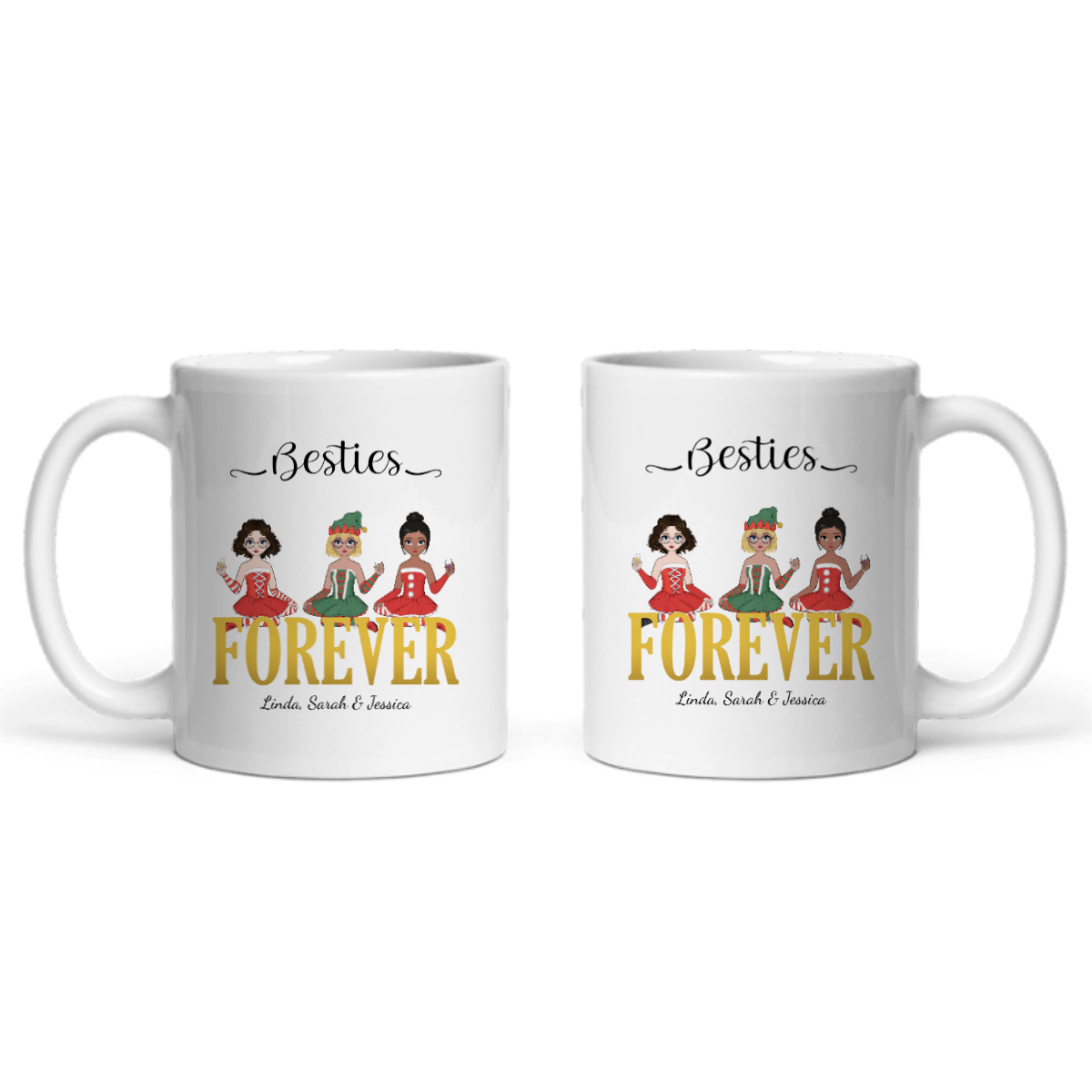 Freunde für immer Weihnacht Keramiktasse