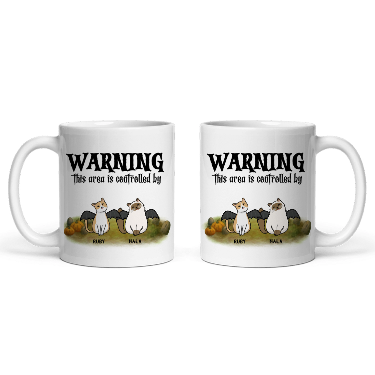 Achtung Bereich kontrolliert Halloween Keramiktasse