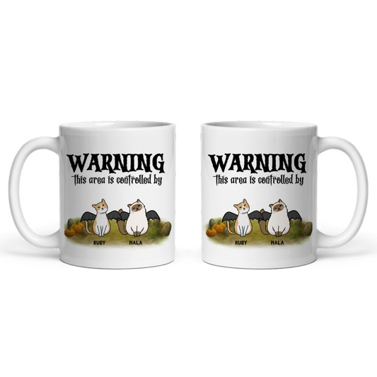 Achtung Bereich kontrolliert Halloween Keramiktasse