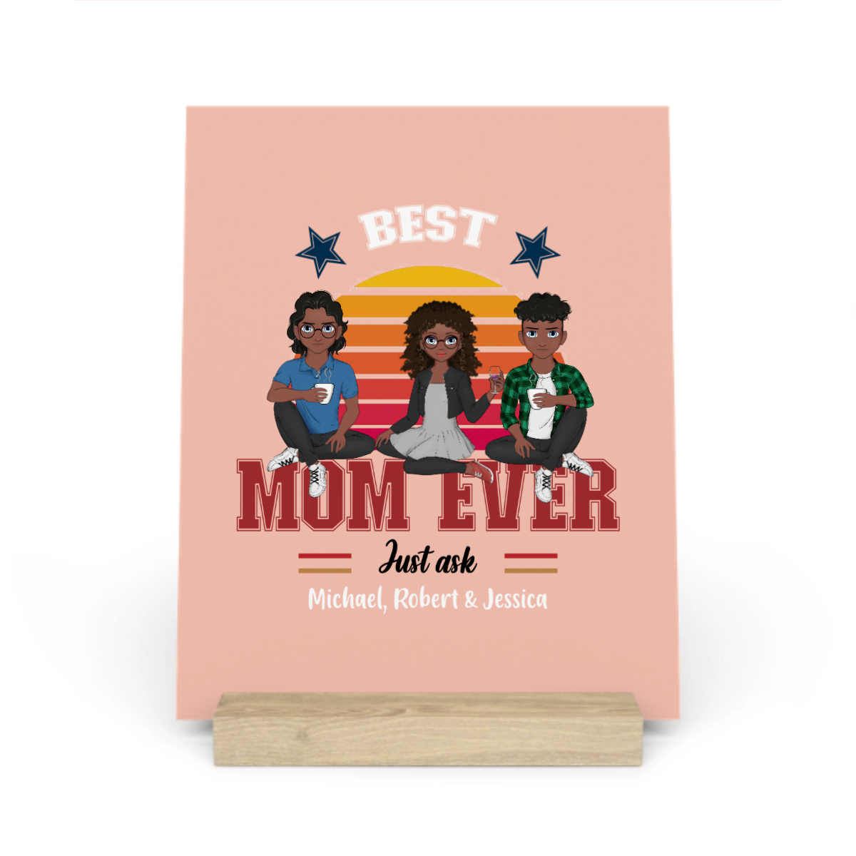 Beste Mama aller Zeiten Galerietafel mit Ständer