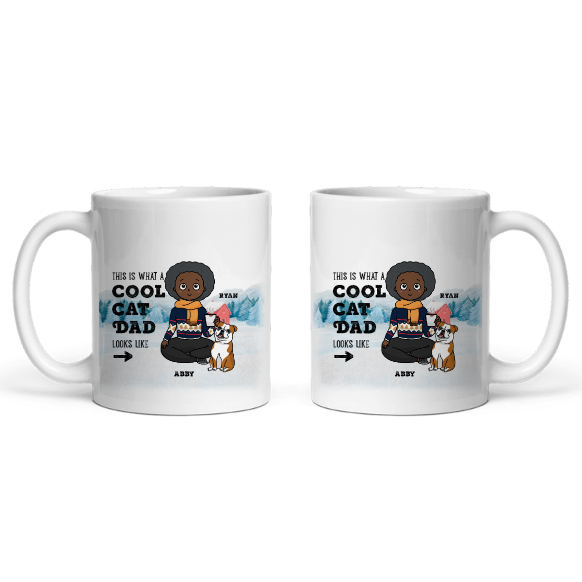 Cooler Haustierpapa Weihnacht Keramiktasse
