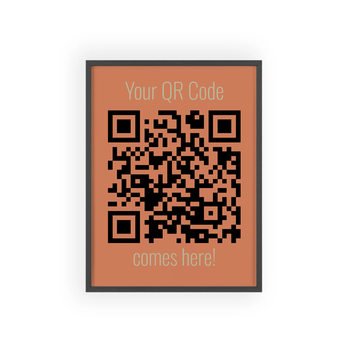 Dein QR Code Poster mit Holzrahmen