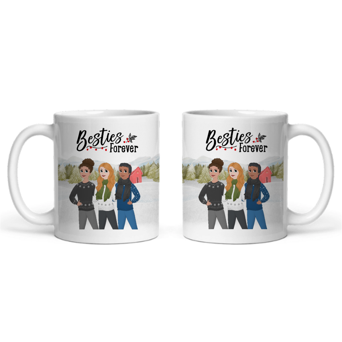 Besties Forever Weihnacht Keramiktasse