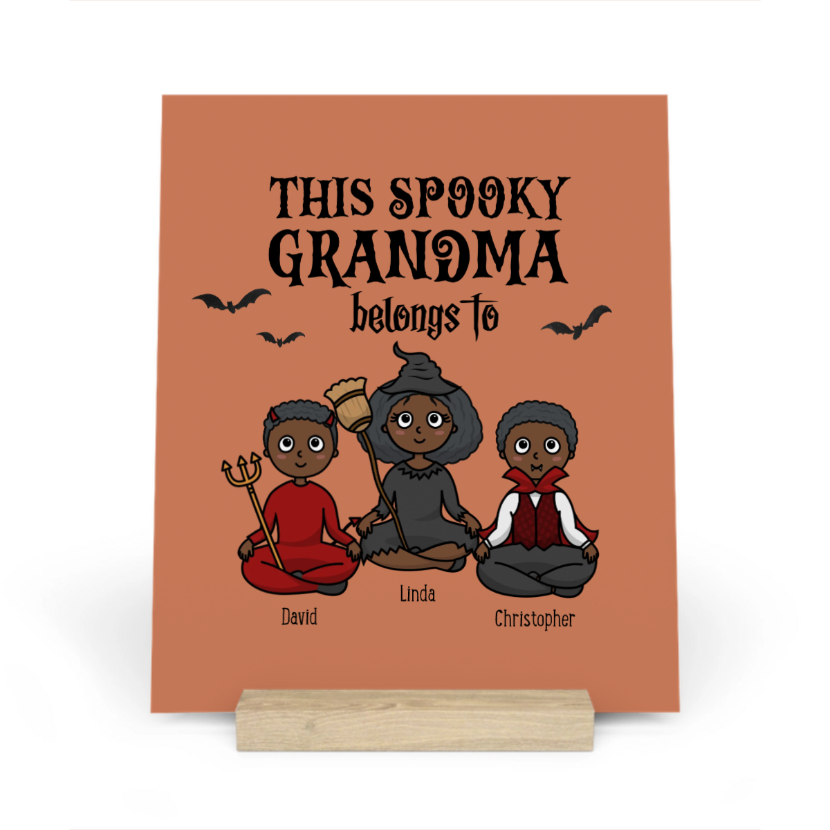 Diese gruselige Oma gehört zu Halloween Galerietafel mit Ständer