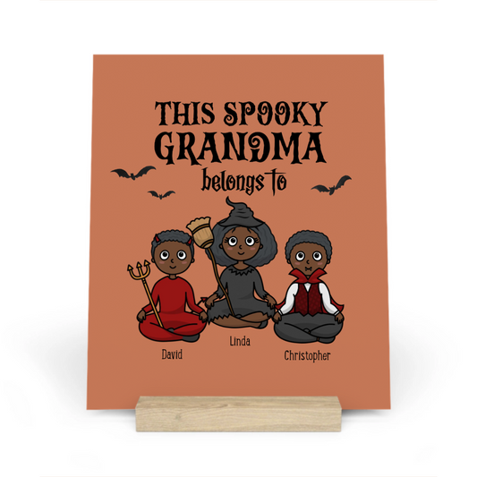 Diese gruselige Oma gehört zu Halloween Galerietafel mit Ständer
